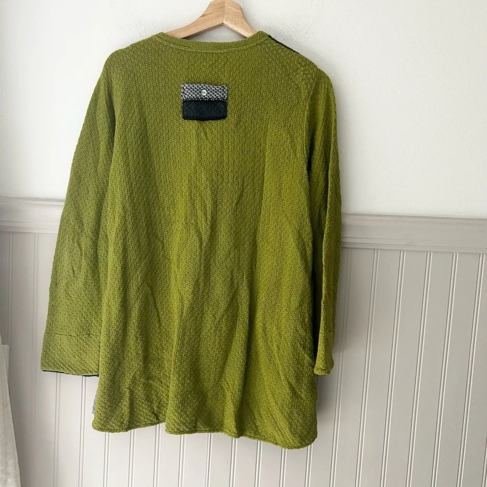 Margaret Winters Medium Colorblock Button-Up Cardigan Art To Wear - Picture 6 of 7